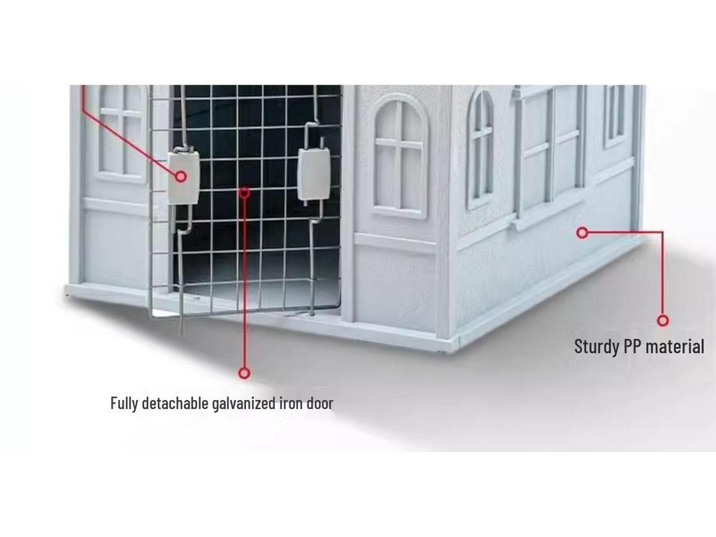 Four Seasons Universal Outdoor Dog House: Breathable, Rainproof Pet Nest for Medium & Large Dogs