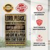 Vintage Metal Decorative Sign "Lord, Please" - Wall Hanging Inspirational Plaque for Outdoor Use, Multipurpose  Themed Decor