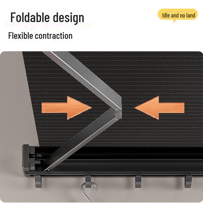 Gao Wenhai Telescopic Balcony Clothes Drying Rack - Punch-Free & Invisible