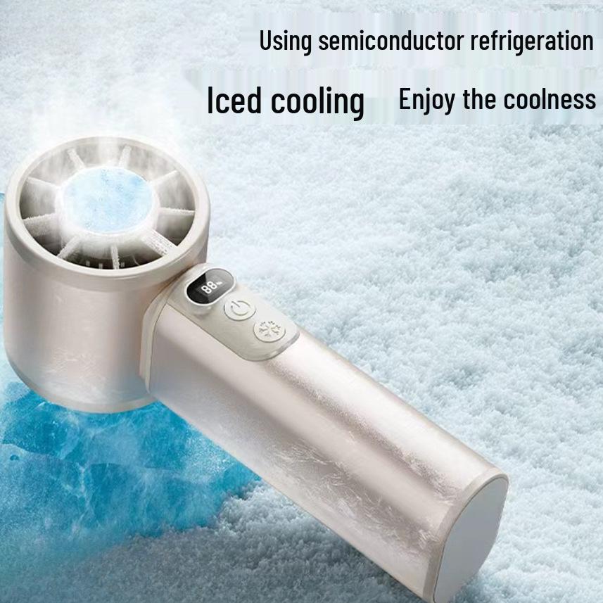 High-Speed Handheld Cooling Fan with Ice Pack