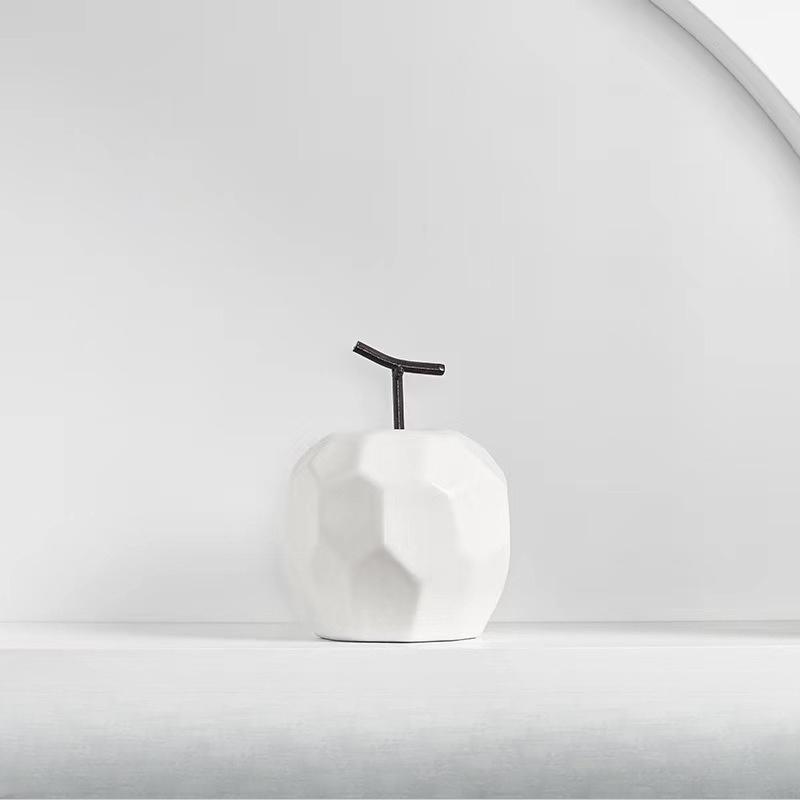 Ceramic apple pear ins wabi sabi style decoration simple living room TV cabinet home decoration fruit decoration