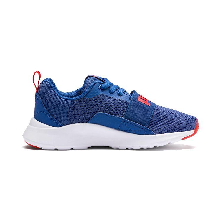 Puma Wired Softfoam Sports Shoes Kids Sneakers Blue White 366903-08
