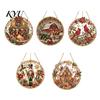 Decorative Ornaments for Home Christmas Rhinestone Painting Suncatcher Kit, Round DIY Hanging Decor Gifts Tree Home, Craft Pendant Holiday Party