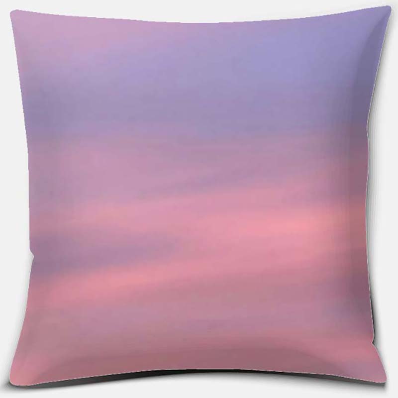 Purple Geometric Flower Text Printing Series Pattern Pillowcase Square Pillowcase Home Office Decoration Pillowcase