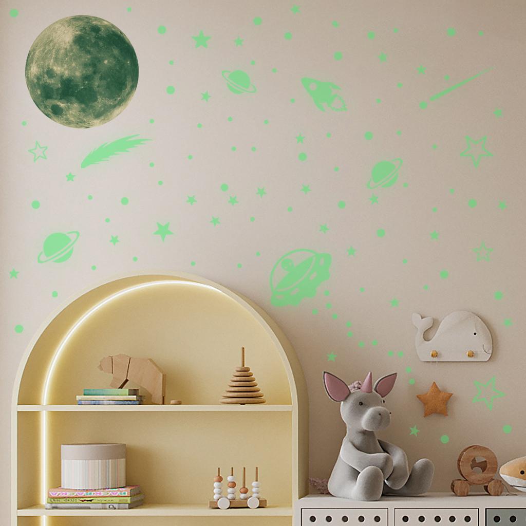 Luminous Planets Decals Fluorescent Meteor Stickers Room Decor Stars Shine In The Dark Home Decoration