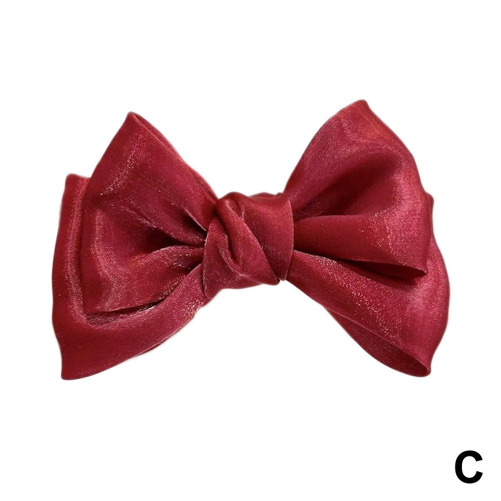 1PCS Bow Hair Clamp Back Head Hair Accessories Hair Clip Pastoral Style Hairpin Women Girls Headwear Accessories Christmas Gifts