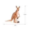 Children'S Solid Simulation Wild Animal Model Australian Female Kangaroo Model Early Education Ornament Doll Toy