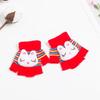 Kids Cartoon Animal Warm Gloves Handwoven Half Finger Gloves Universal Handwear
