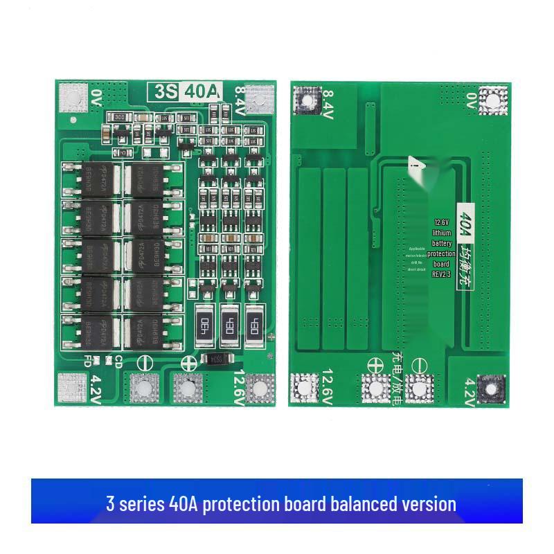 Balanced/Enhanced 3/4 Series 40A/60A Lithium-ion Battery Charger Protection Board for Electric Drills.