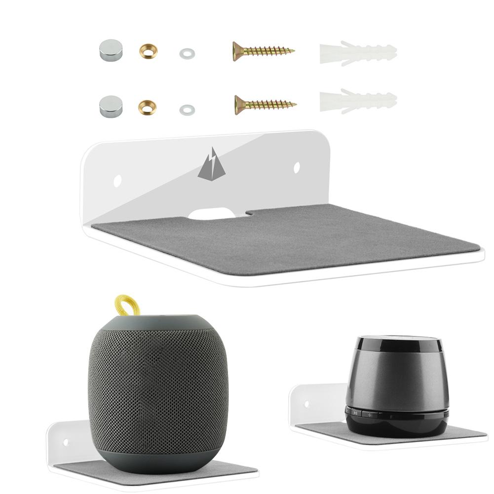 

Акриловый держатель для динамика, многофункциональный портативный настенный держатель для полки, подставка для веб-камеры, телефонов, маршрутизатора для звуковой коробки JBL GO3 слоновая кость