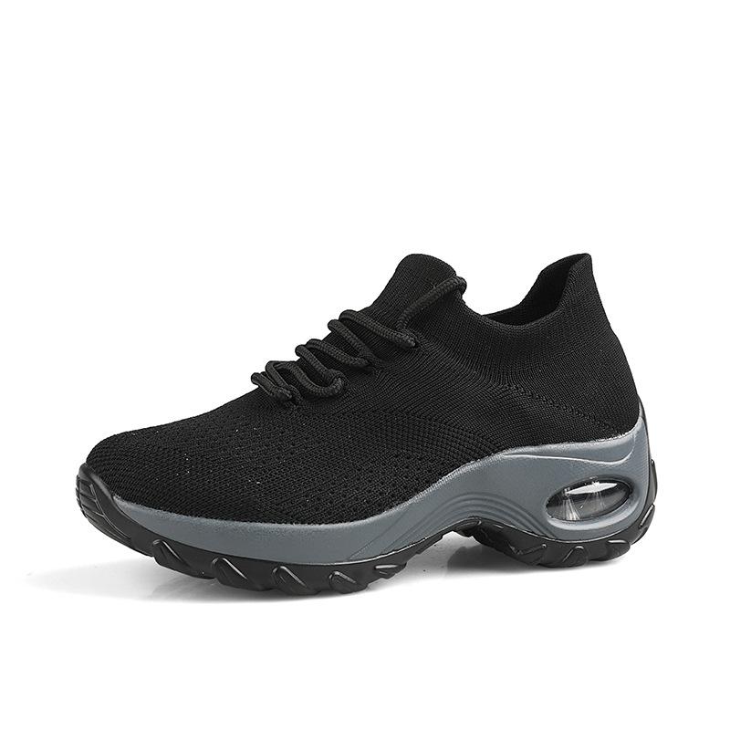 Women's Shoes Casual Sneakers Women's Flying Weaving Casual Running Shoes Socks Shoes Rockers