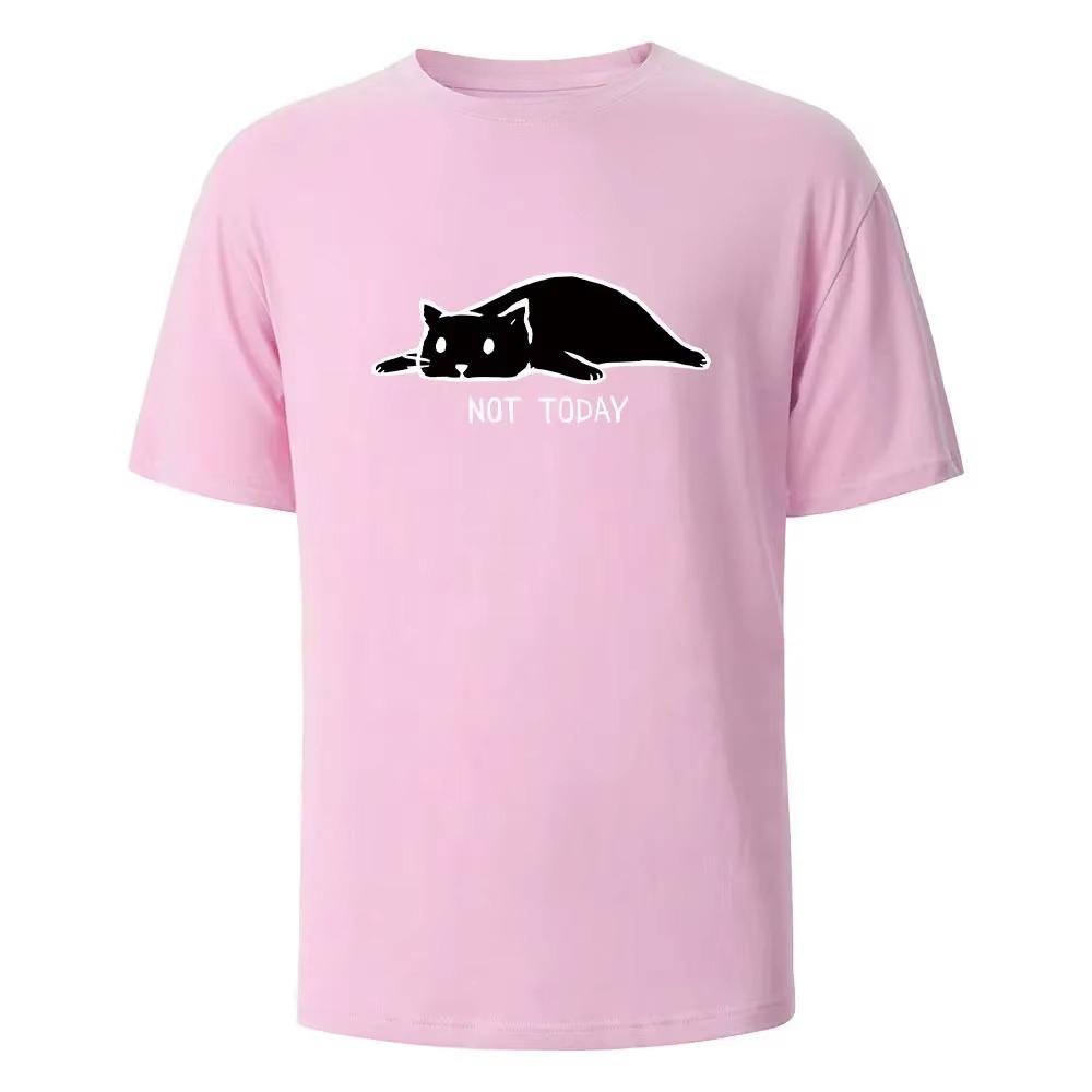 Not Today Funny Printed T-shirts for Men 100% Cotton Summer Breathable Comfortable Tops Short-Sleeved O-neck Basic Men Clothing