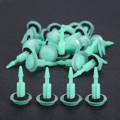 30Pcs Green PlasticFront Door Panel Retainer Rivets Trim Panel Clips 10285935 A19270 A 19270 for GM Truck Fits Into 9mm Hole