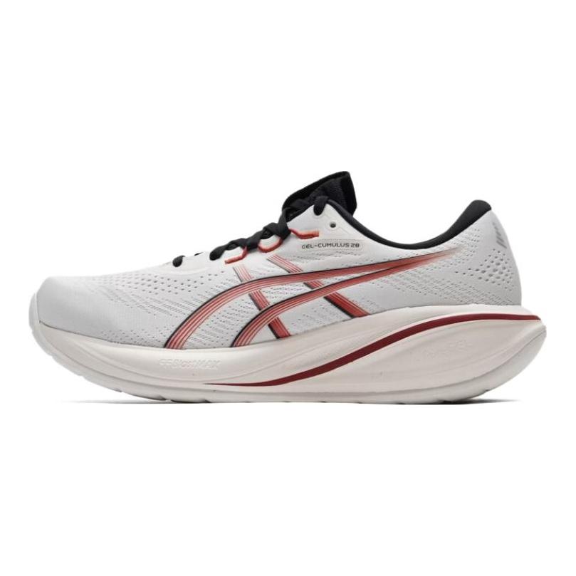 Asics GEL CUMULUS 28 Amorti Résistant à l'abrasion Respirant Léger Chaussures de Course Homme Blanc 1011C269-200