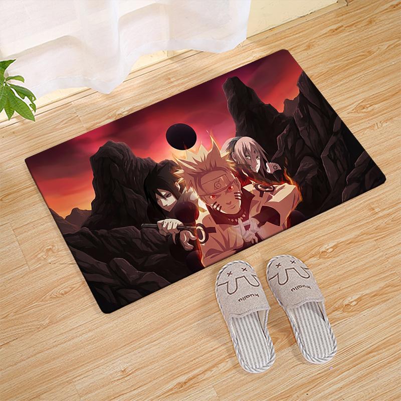 Naruto Populární Koberec pro Obývací Pokoj Ložnici Domácí Dekorace Pohovky, Dětská Protiskluzová Podlahová Rohožka