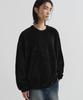 DRAW FIT Round Brushed Hairy Pullover Knit [Black]