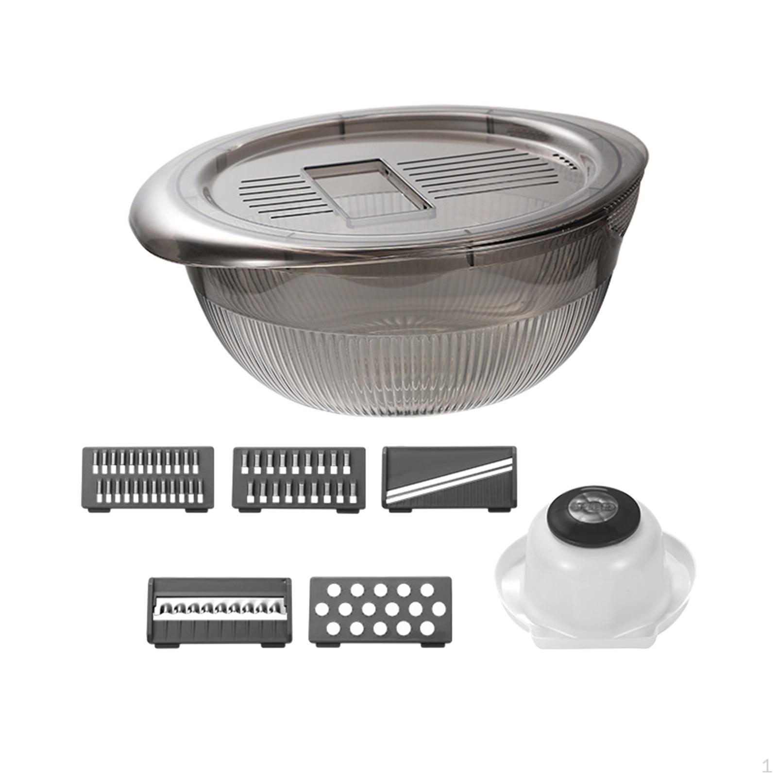 Carrot Grater with 5 Interchangeable Blade Food Choppers Prep Chopper