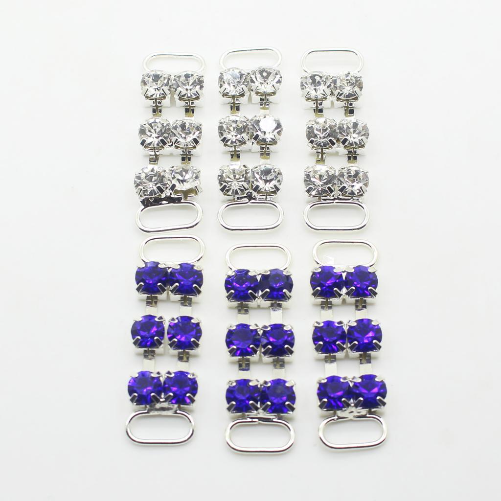 10Pc 38mm Crystal Rhinestone Bikini Connectors Buckles/Sewing Accessories Decoration Buckle/Clothing Beachwear Diamante Buckle