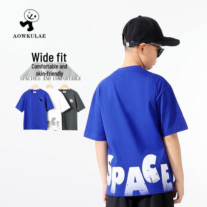 

Korean Style Summer Boy s Sports T-Shirt - Short Sleeve, Trendy Outdoor Top 130 cm
