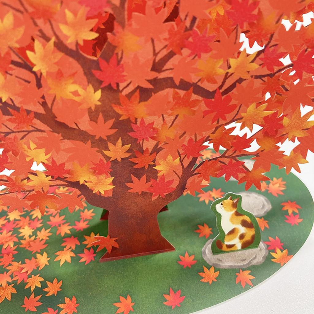 Sanrio Message Card Autumn Leaves Tree 1 Greeting Card Can be shipped overseas AU SANRIO 012882 18-3