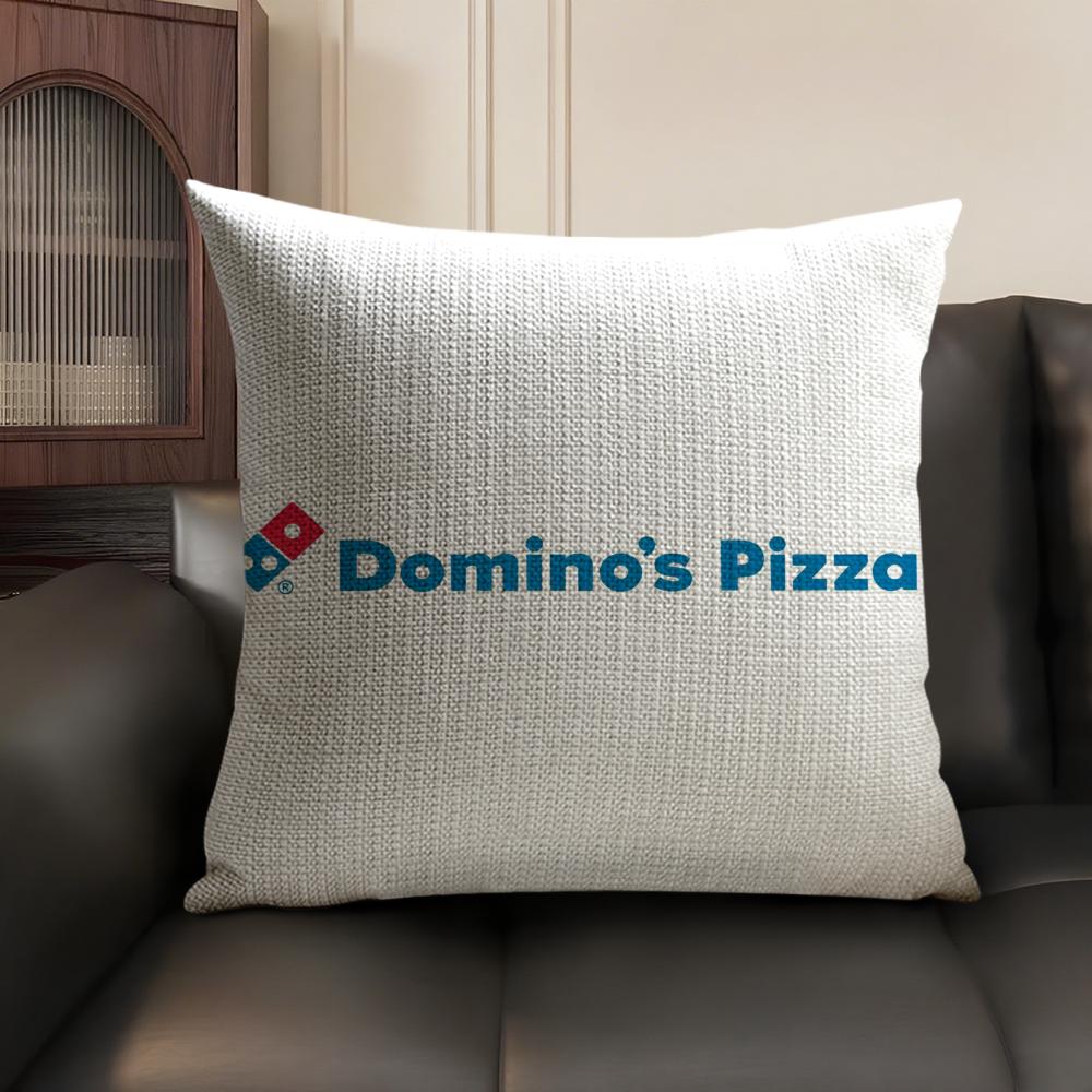 Food Anime D-Domino'S Pizza Cushion Cover Summer Breathable Linen Fabric Double-Sided Printing Sofa Pillow Case Home Decor