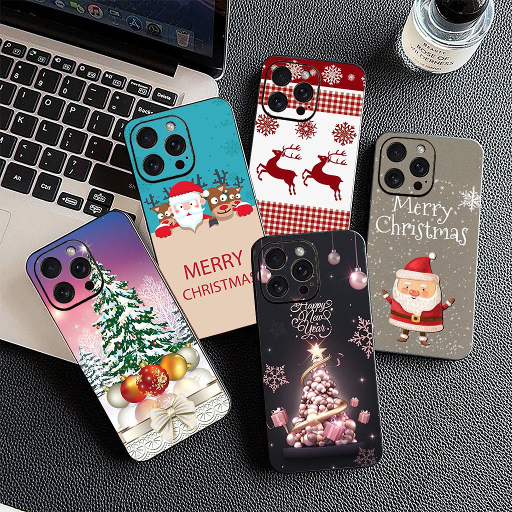 For Motorola Moto G86 G57 G67 G54 G24 G15 Power G13 G14 G34 G35 G45 G53 G55 G64 G75 G72 Case Tree Deer Merry Christmas Snowman