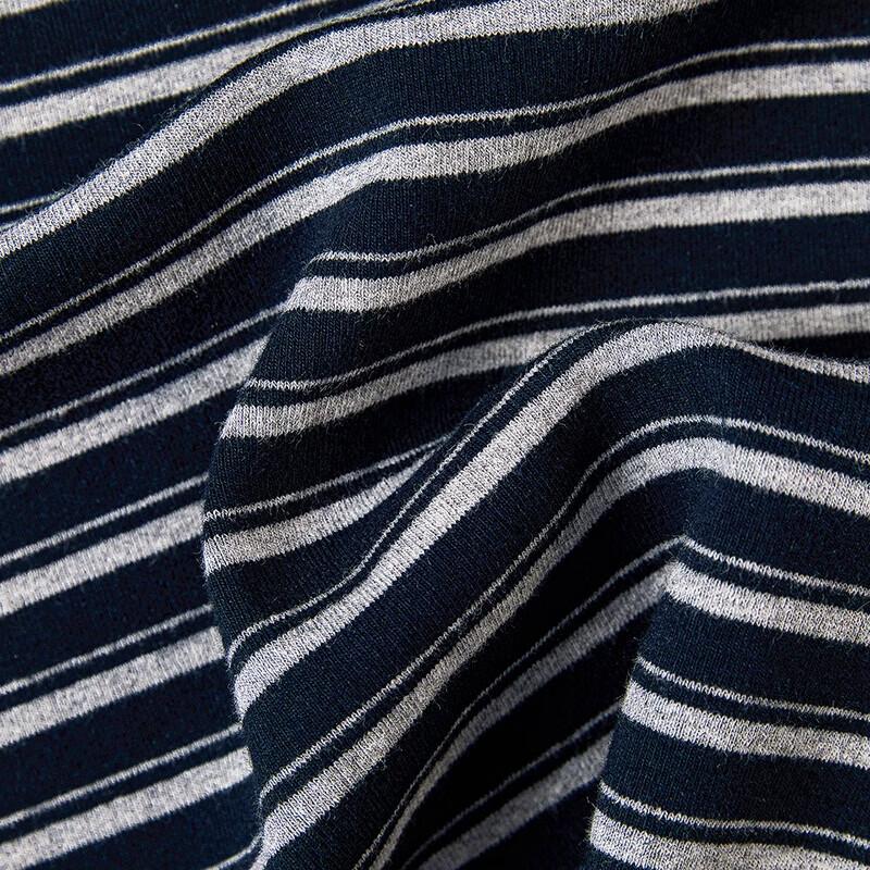 Women's Striped Half-Zip Hooded Pullover Sweatshirt