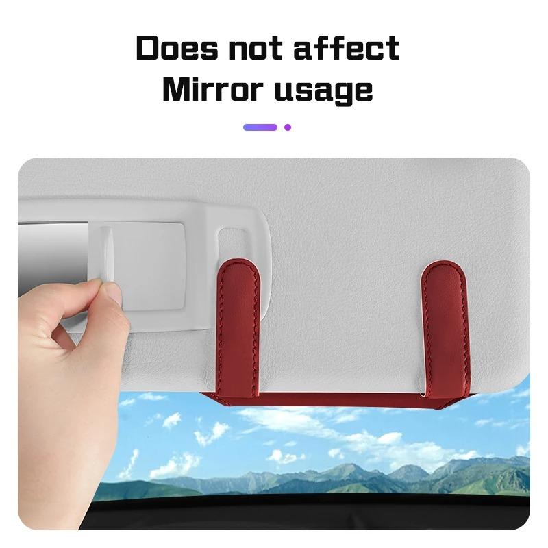 Leather Car Sun Visor Sunglasses Holder Eyeglasses Storage Clip For Mazda CX5 CX30 CX50 CX3 CX8 CX9 CX60 CX70 CX90 Mazda3 MX5
