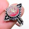 Titanium Druzy Handmade Gemstone 925 Sterling Silver Jewelry Ring 9.5 K791