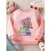 Kids Crewneck Sweatshirt, Cute Potion Witch Halloween Graphic Print, Soft Casual Long Sleeve Pullover