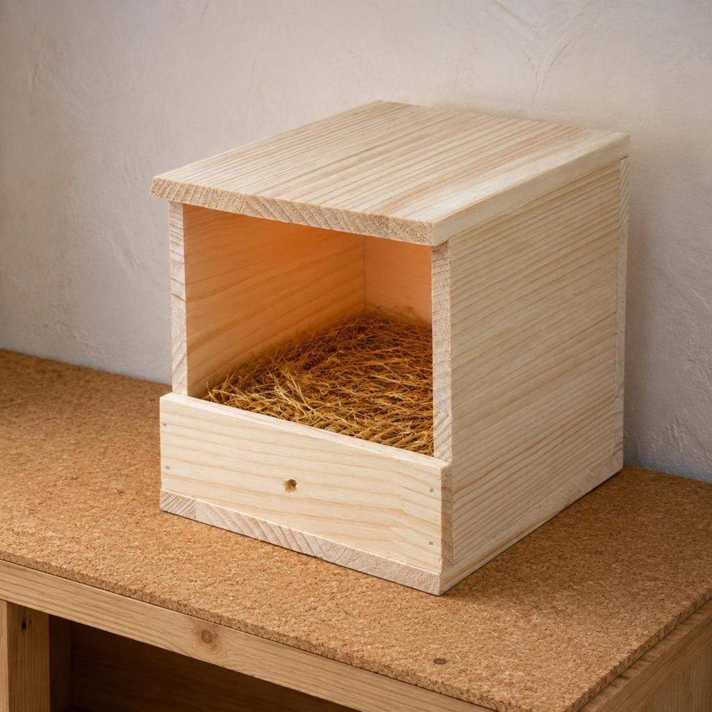 Parrot Breeding Box Warm Insulation Parakeet Breeding Box Bird Nesting House Front Entrance Hole Wood Bird House Easy To Clean