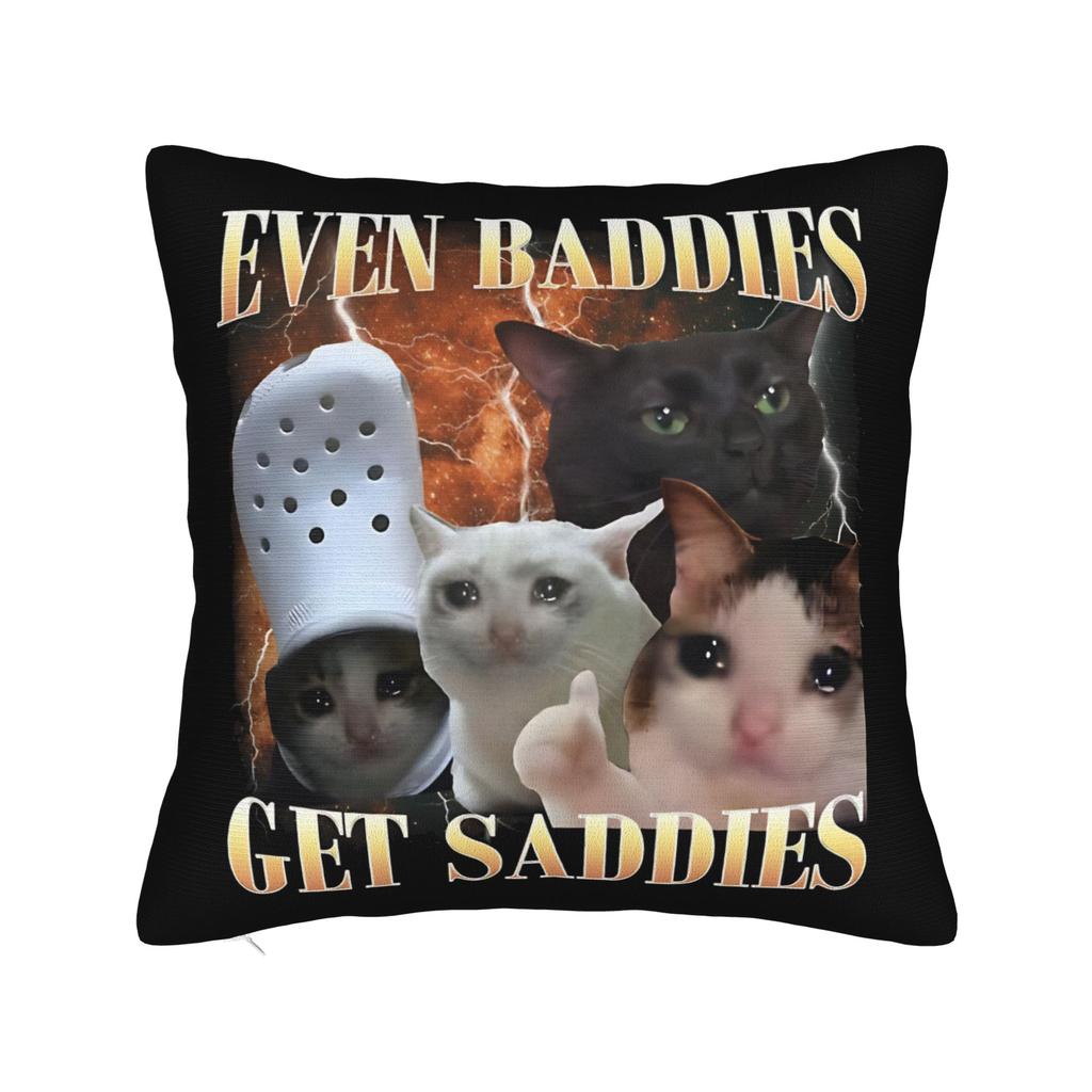 Stylish Living Room Circumcision Survivor Funny Cat Meme Decorations Pillowcase Merch Pillow Covers Square Multi-Size