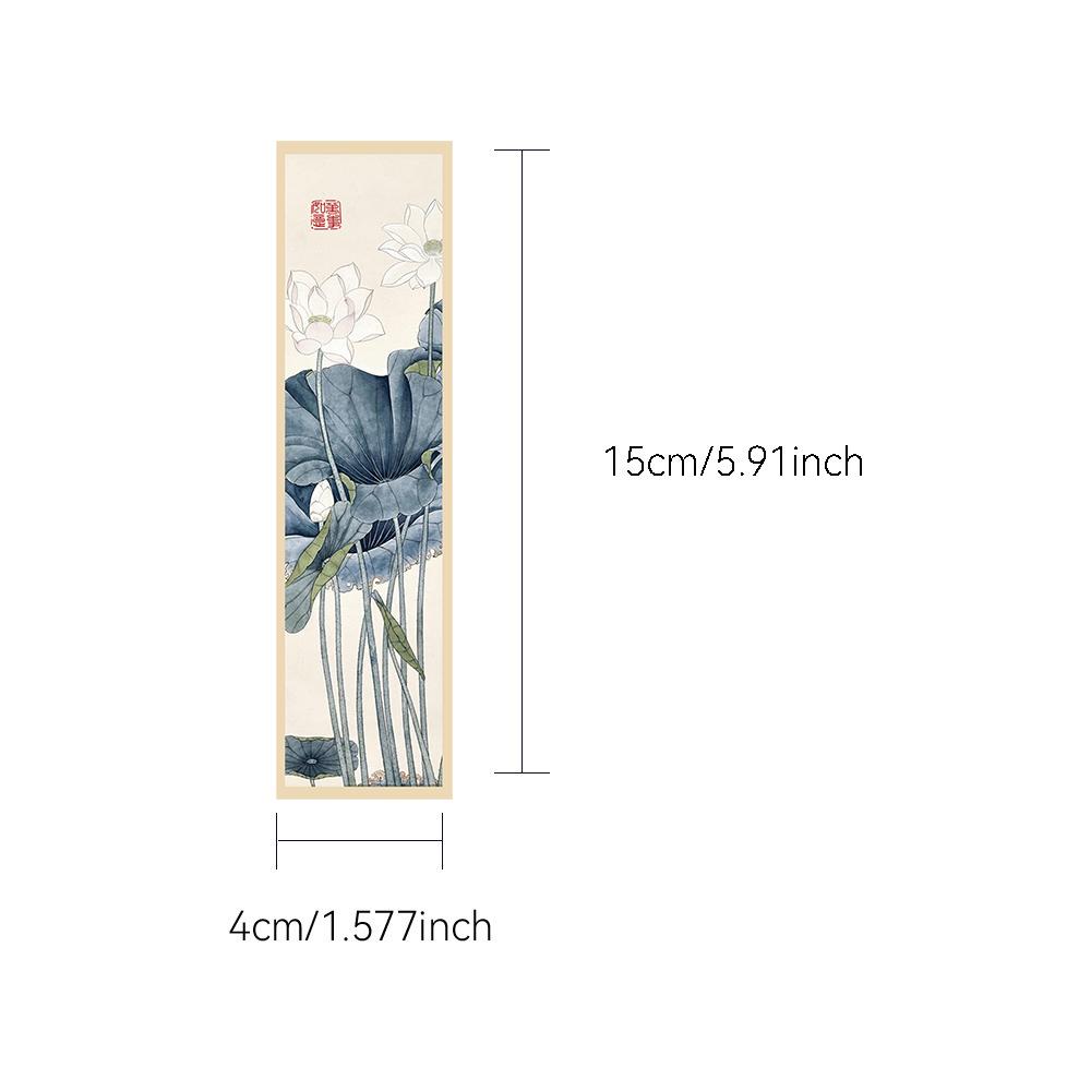 30pcs Chinese Landscape Painting Bookmark Style Flowers Paper Bookmarks Painting Cards Retro Paper Gift Bookmark Annotation Card
