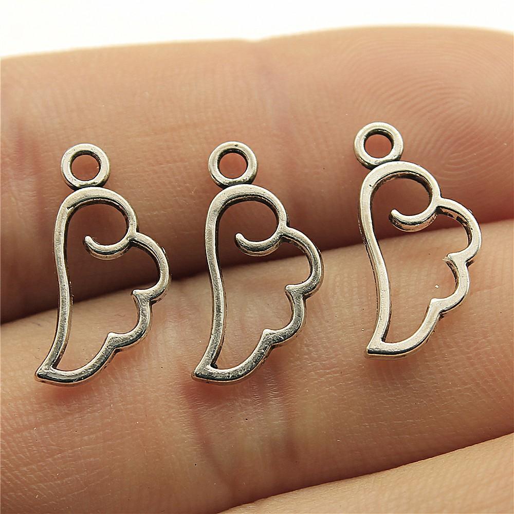 40pcs Angel Wings Connector Charms For Jewelry Making Wing Charms DIY Handmade Tibetan Finding Jewelry