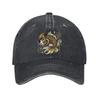 Golden Koi Fish Graphic Baseball Cap Unisex Adult Denim Washed Casual Adjustable Outdoor Sun Protection Cap