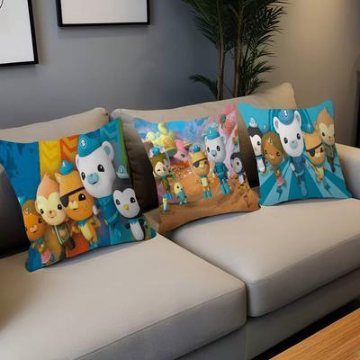 The Octonauts Cartoon Printed Cushion Cover Inches Farmhouse Decor Home Throw Pillow Covers for Couch Decorations