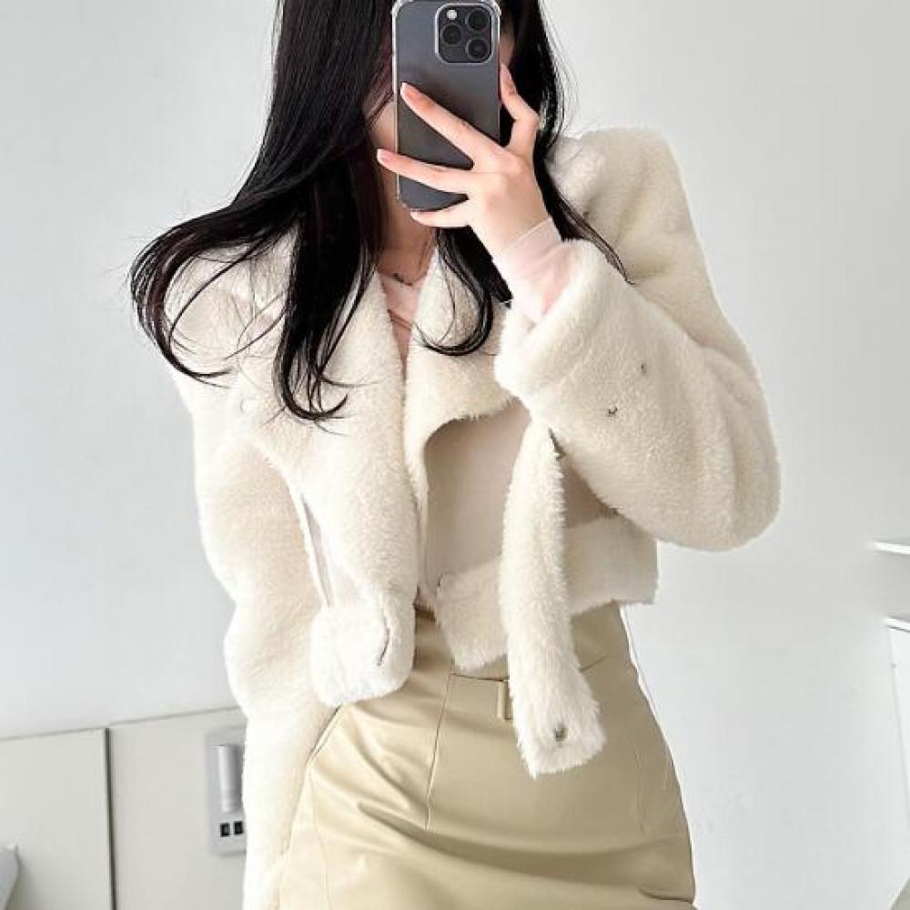 New Arrivals Open Run Lincurling Suede Outer Black Women Beige Bunny Winter