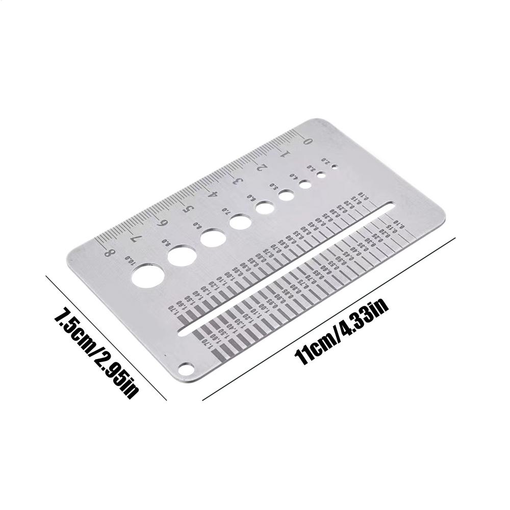 

Crack Width Gauge Card Stainless Steel Precision Gap Measuring Tool for Concrete Wall Inspection Home & Construction Monitoring