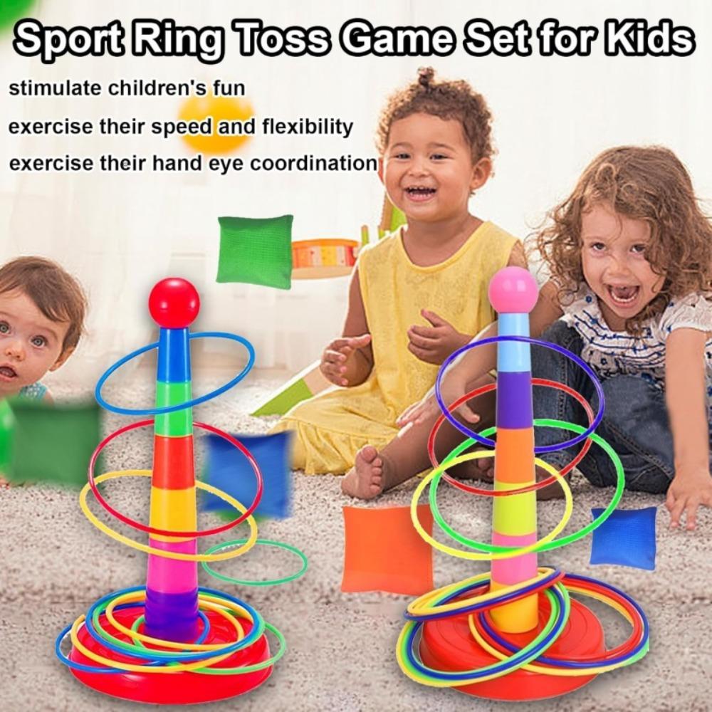 Early Education Throw Circle Game Interactive Hoop Ring Toss Toys New Ferrule Stacked Toys  Gifts