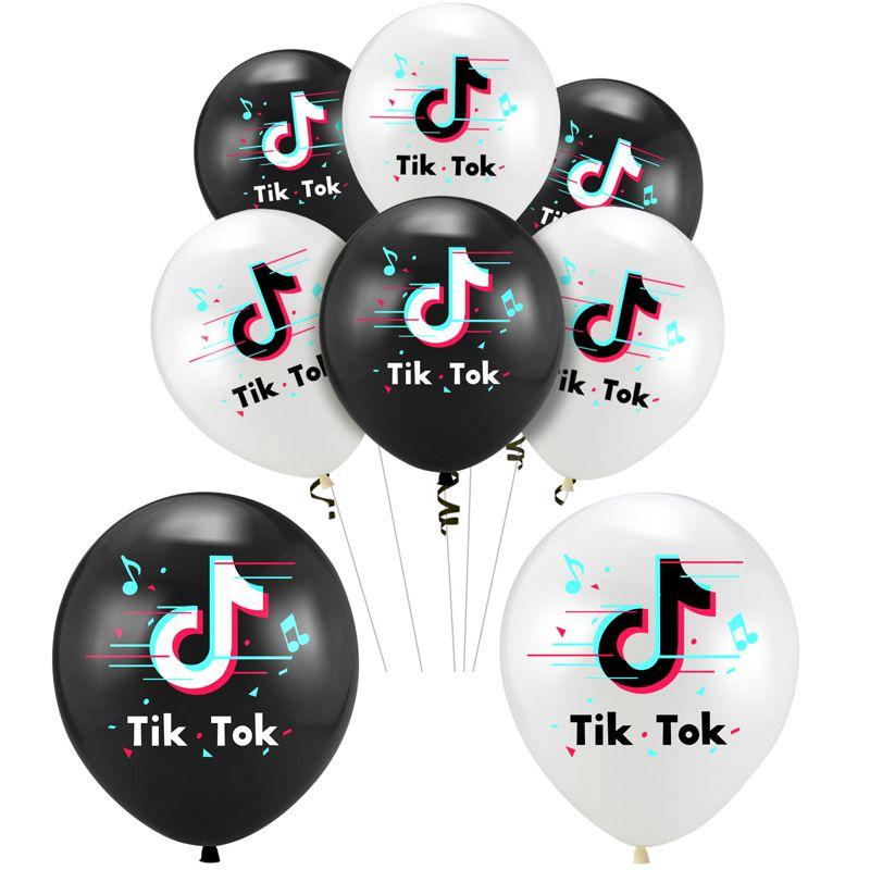 Eye-catching Tiktok Theme Latex Balloon For Vibrant Birthday Party Decor Supplies