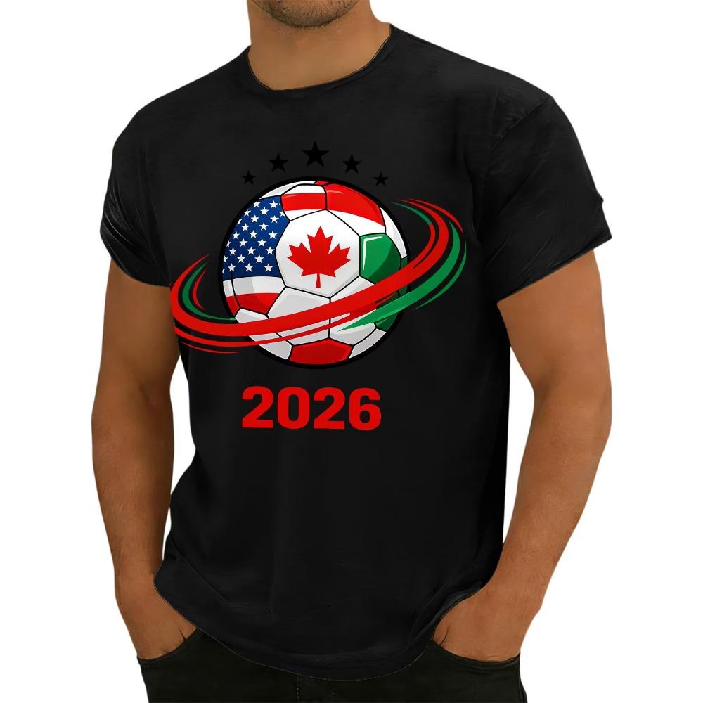 2026 North America Soccer TShirt USA Canada Mexico Football Supporter TShirt Soccer Part Supplies Clothing Men Women Cotton Top