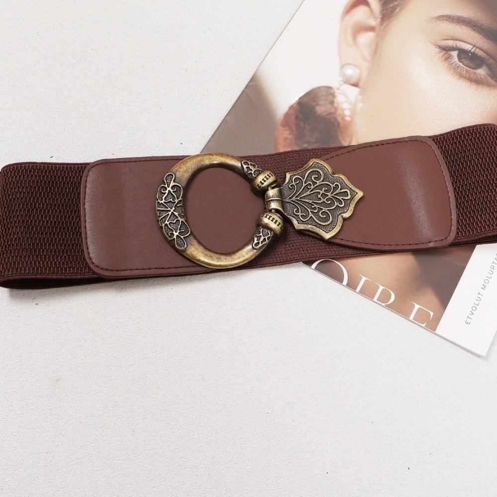 Wide Bohemian Waistband Stretch Decorative Belt All-Match Elastic Waist Belt Coat