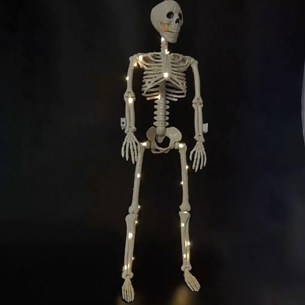 White Orange Pumpkin Skull 40CM Body Figurine Creative Bone Model Outdoor Indoor