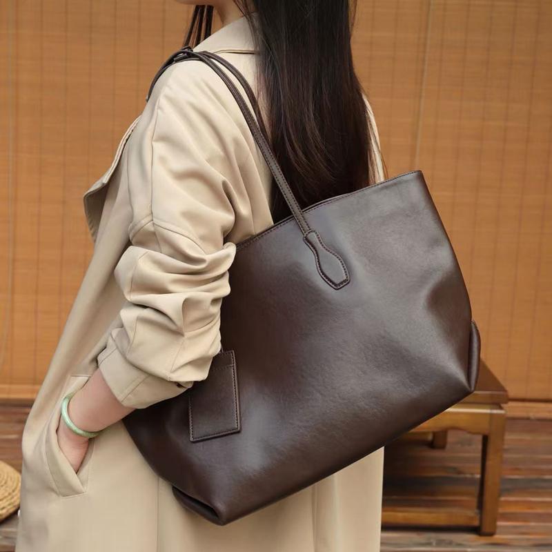 Women's Soft Cowhide Underarm Bag Ladies Cow Genuine Leather Shoulder Bags Female Portable Retro Casual Luxury Designer Handbags