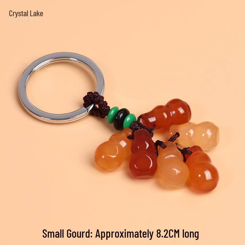 Chalcedony Pixiu Wealth Keychain & Agate Peace Buckle Pendant