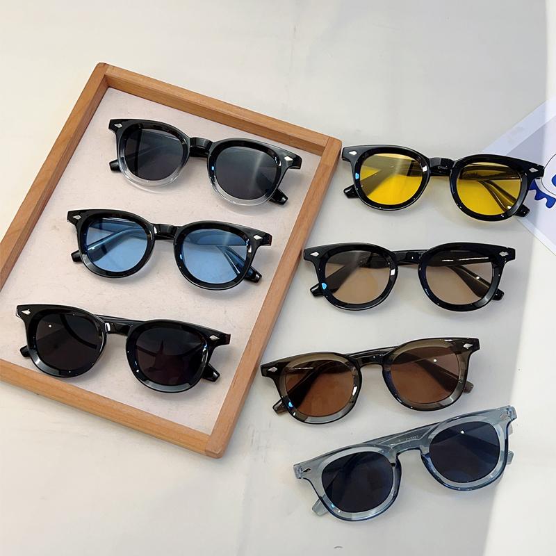Round Sunglasses Fashion Vintage Korean Style Candy Color Casual Shades Women Chic Brand Design Outdoor Decor Sun Glasses