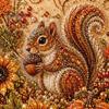 Thanksgiving Home Decor Autumn Faux Pearl Painting Kit, Fall Theme Art DIY Kit for Festive Seasonal Craft Kits Adults, Fox Pumpkin 3D Set Decor,