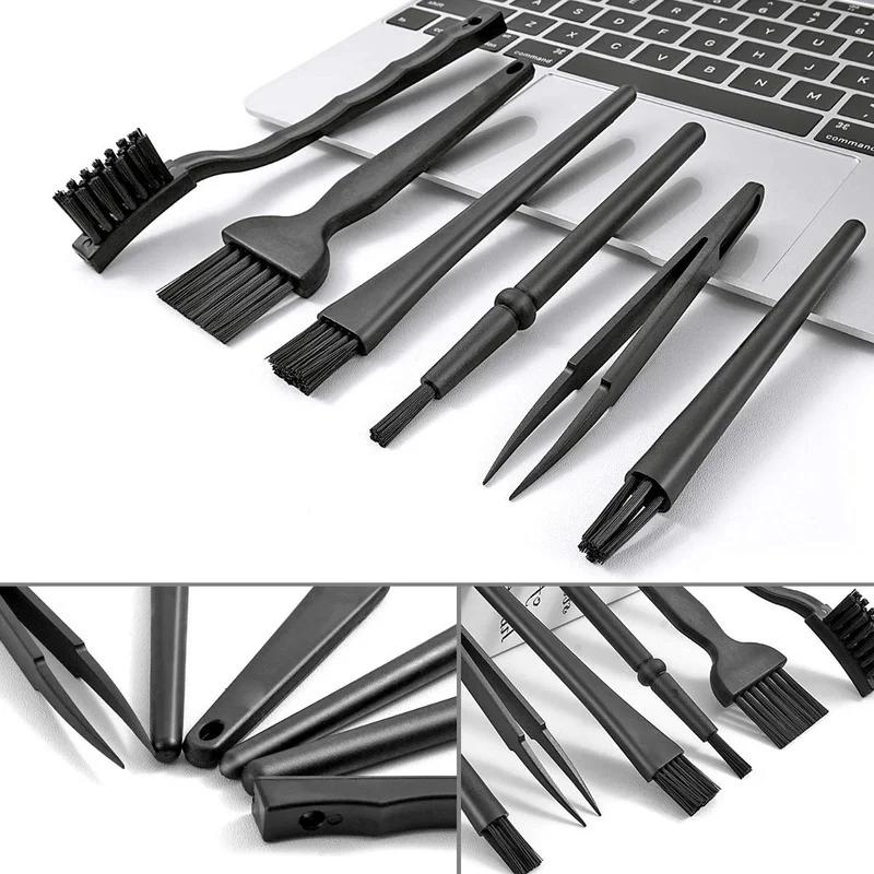 6 In 1 Plastic Small Portable Handle Anti-static Brush Cleaning Keyboard Brush Kit
