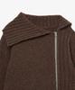 AEAE High Neck Knit Zip Up [Brown]
