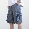 Herren Shorts Jeansshorts Vintage Lockerer Schnitt Cargo Gewaschen High Street Frühling Sommer Große Größen